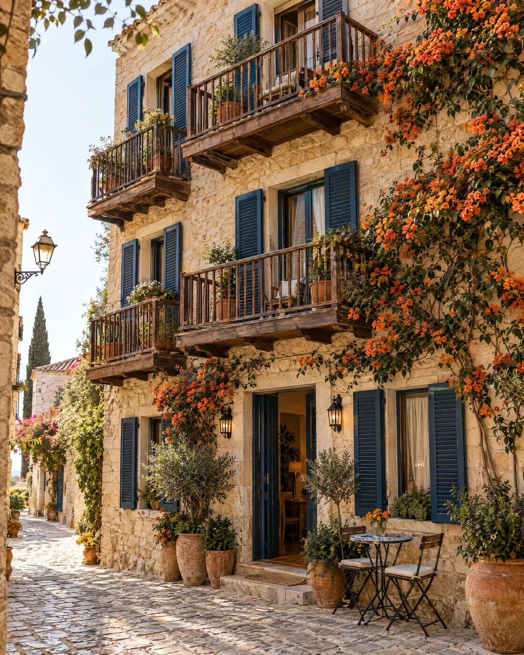 The street façade of an independent hotel